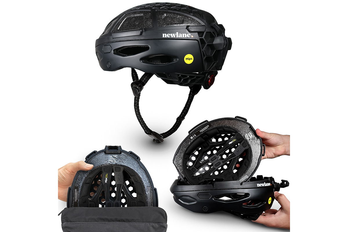 Newlane presenta el primer casco plegable del mundo con tecnología Mips