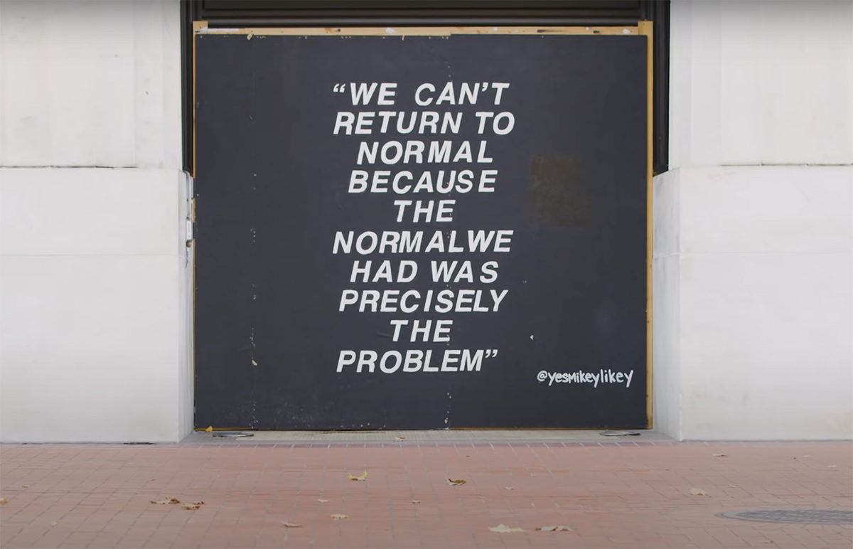 Frase en la pared del autor Michael de Farias