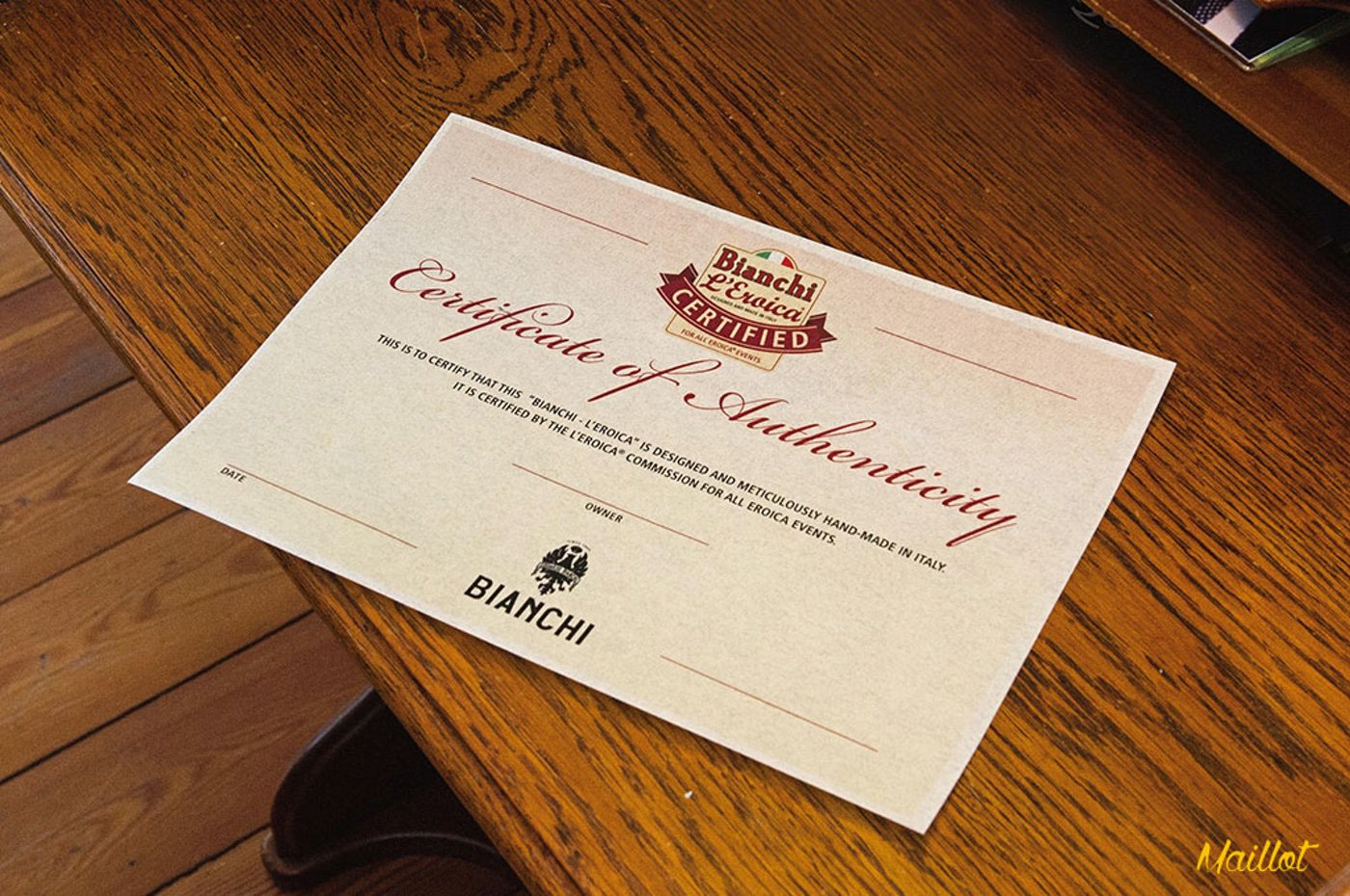 Los participantes podrán solicitar el certificado Bianchi L'Eroica para su bicicleta vintage