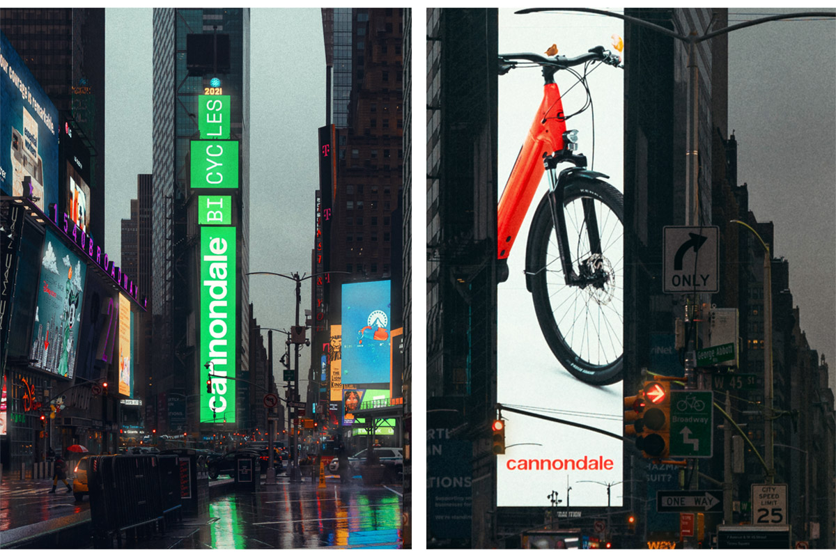 Campaña de la Cannondale Aventure Neo en Times Square, Nueva York