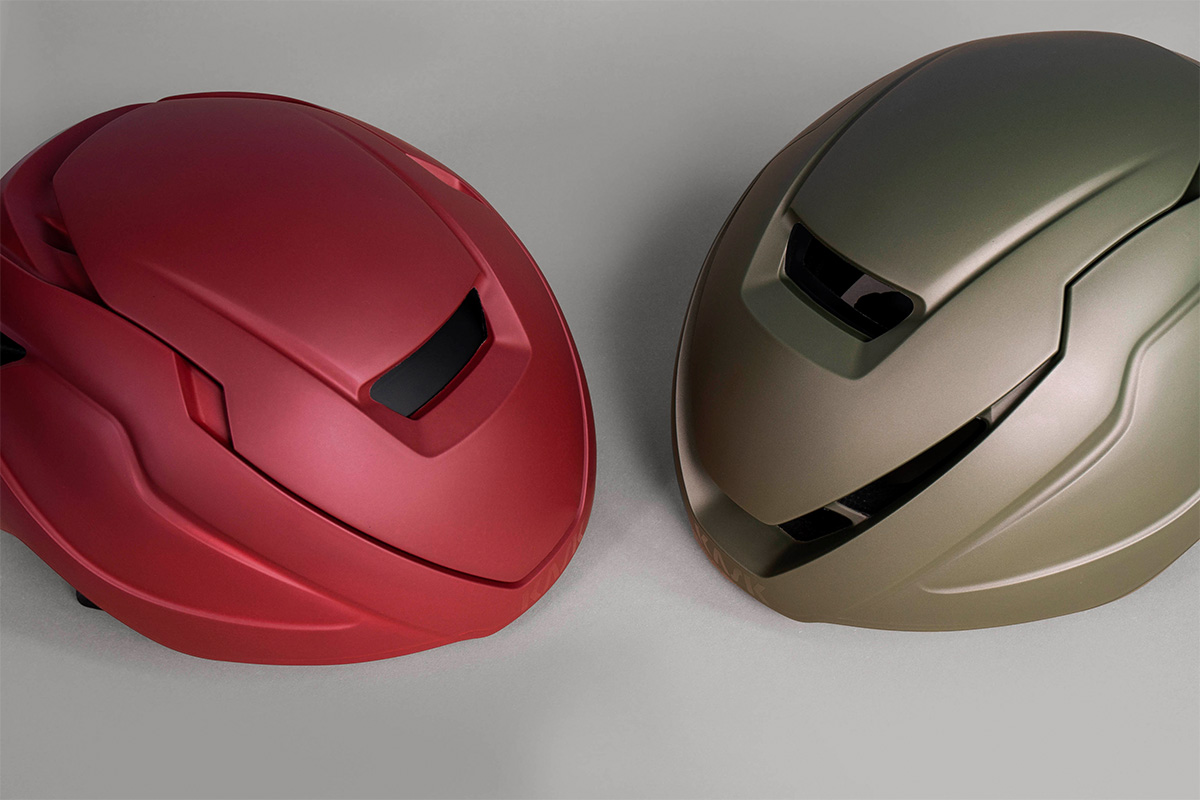 Detalle de dos colores del casco KASK Wasabi