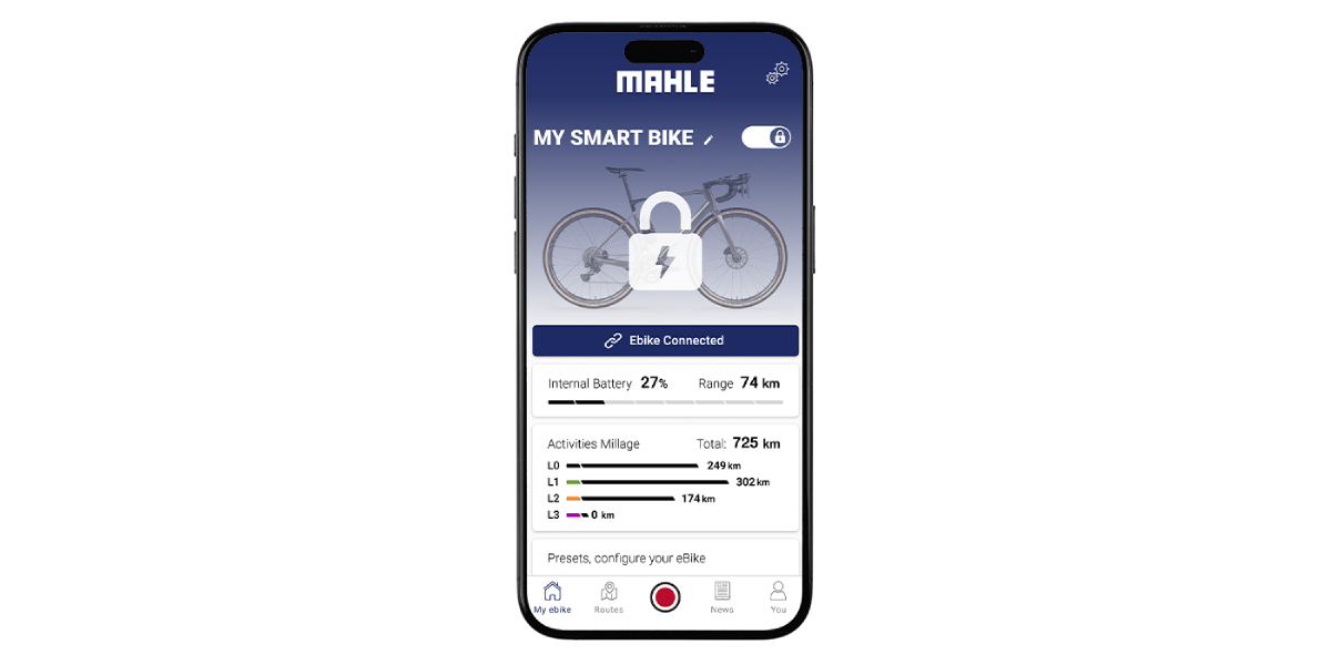 La aplicación My SmartBike de Mahle incorpora nuevas funcionalidades