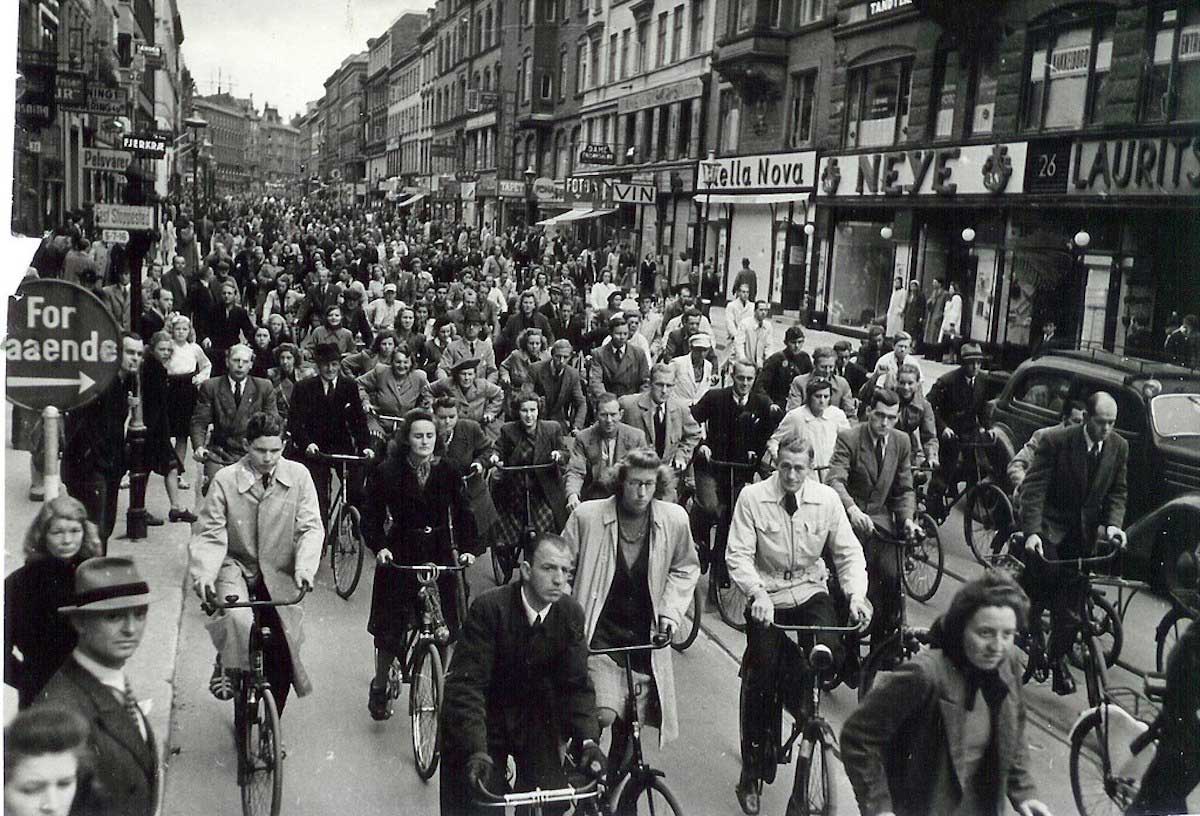 Ciclistas en Copenague