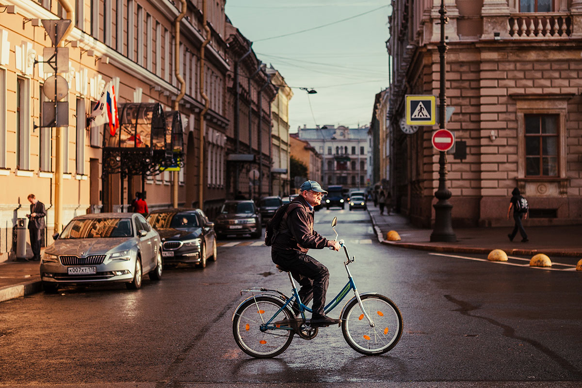 Ciclista en Copenhague