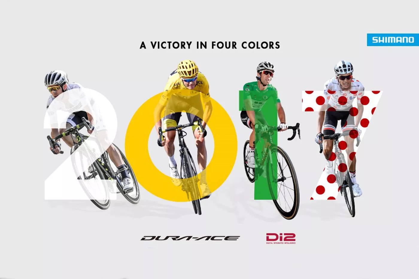 Los 4 vencedores del Tour llevaban el nuevo Shimano Dura-Ace Di2