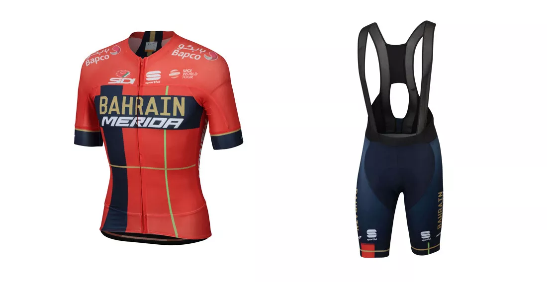 Equipación Sportful del equipo Bahrain Merida