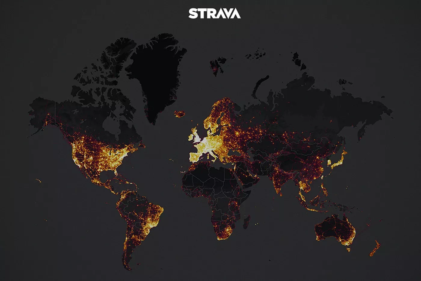Strava Global Heatmap... Todas las rutas del mundo en Strava