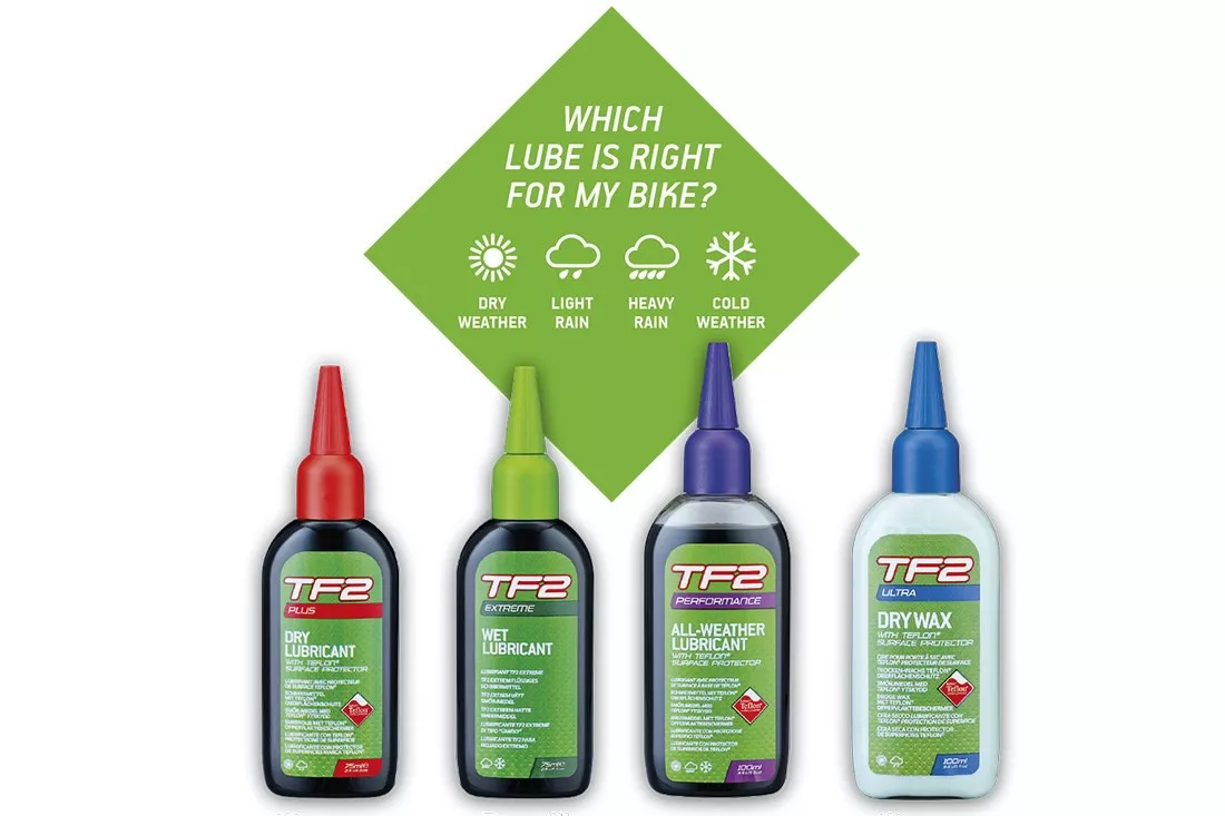 Productos Weldtite para cuidado de la bici